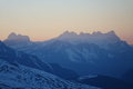 Dents du Midi im letzten Abendlicht