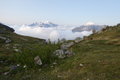 Aussicht im Aufstieg auf die Viertausender