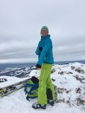 Sandra auf dem Gipfel