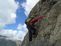 Schlüsselstelle im Abstieg kurz vor der Tschiervahütte