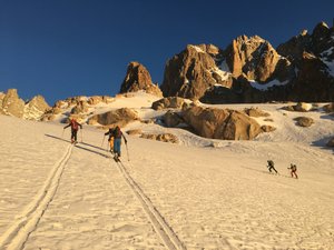 Aiguilles des Dorées im  Morgengold (So)