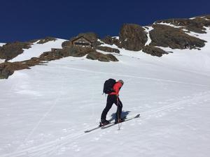 kurz unter der Chelenalphütte - endlich oben nach 1900m Aufstieg