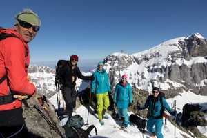 auf den Fünffingerstöck mit Titlis im Hintergrund