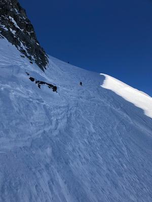 in der direkten Abfahrt von den Fünffingerstöck auf den Wendengletscher