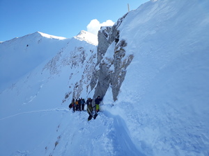 Perfekte Spur am Morgetenpass