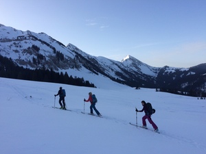 Livia, Myriam und Debi im Aufstieg