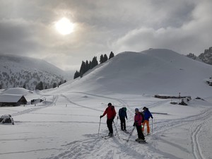 Wunderschöne Winterlandschaft kurz nach dem Seebergsee