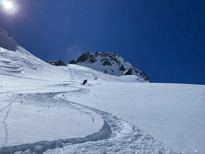 Abfahrt vom Passo di Valdeserta
