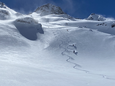 Abfahrt vom Passo di Valdeserta