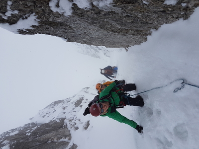 im Couloir oben