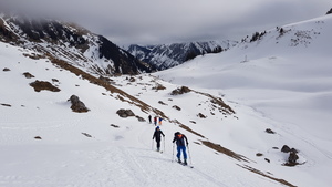 auf dem letzten Schnee Richtung Leiterli