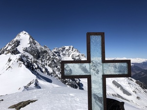 Blick zum Zebru und Ortler