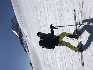 Stifu auf dem Zufallferner (Ferner = Gletscher)