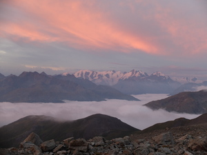 Nebelmeer über dem Engadin