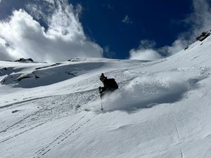 Abfahrt von der Lampsenspitze