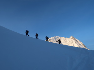 Aufstieg zur Pigne d' Arolla