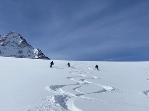 Abfahrt vom Col de Charmotane über den Glacier de Vuibé nach Arolla