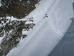 Abfahrt vom Col de Charmotane über den Glacier de Vuibé nach Arolla