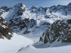 Abfahrt vom Col de Charmotane über den Glacier de Vuibé nach Arolla