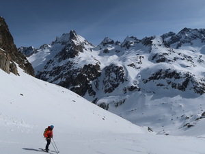Abfahrt vom Col de Charmotane über den Glacier de Vuibé nach Arolla