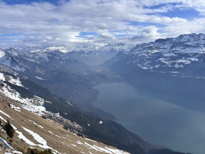 Ausblick auf den Brienzersee vom Gipfel