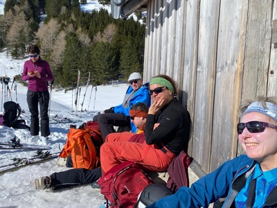 Rast bei der Gustiberghütte