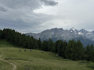 Abfahrt vom Col Fetita