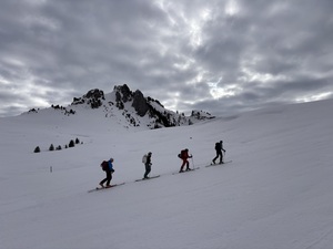 Im Aufstieg zum Gestelengrat
